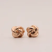 

Simple Design Gold Plated Knot Stud Earrings Gold/Silver Plating Fashion Jewelry