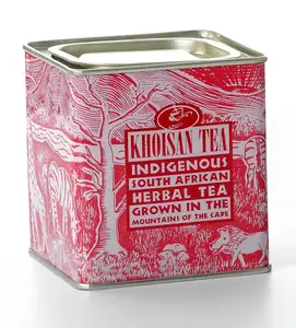 african animal tin organic bourbon vanilla rooibos 40 x teabags