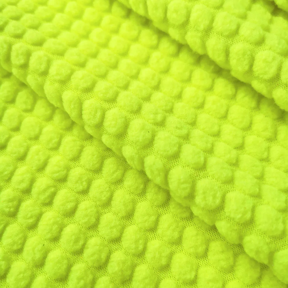 
polyester knit plush fabric per meter soccer PK polar fleece fabric chunky knit fleece fabric for sports top track suit 2072 