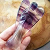 Gemstone Amethyst 3 inch angels Semi-precious Stone Crafts Wholesale Carved Gemstone Angels
