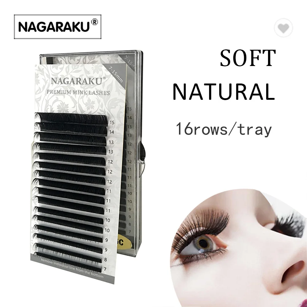 

NAGARAKU wholesale eyelash extension mink eyelash individual lashes extension eyelash mink lashes extension, Black