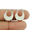 Splendid new half moon bali style earring handmade 925 sterling plain silver jewelry earrings supplier