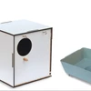 Wooden Nest Bird Cage Bird Accessories Lux with Nesting Box 4 pcs