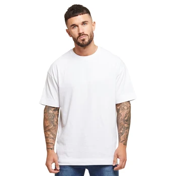 Custom Cotton T Shirt Men Casual Boyfriend Oversized Dropped Shoulders ...