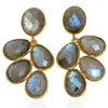 Natural Labradorite faceted egg shape gemstone wholesale 925 sterling silver drop earring exporter