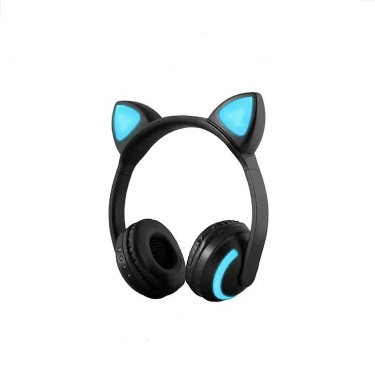 Hot Selling Cat-Ear Design LED Glow in the Dark Wireless Headphones