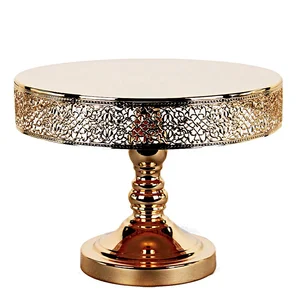 Image of Exquisite Gold Iron Wedding Party Cake Stand Decorating Accessory Display Stand For Cake