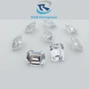 Loose White Emerald Shape Moissanite VVS1 Grade , Brilliant Cut Sparkling Moissanite, Moissanite loose stone. Real Moissanite.
