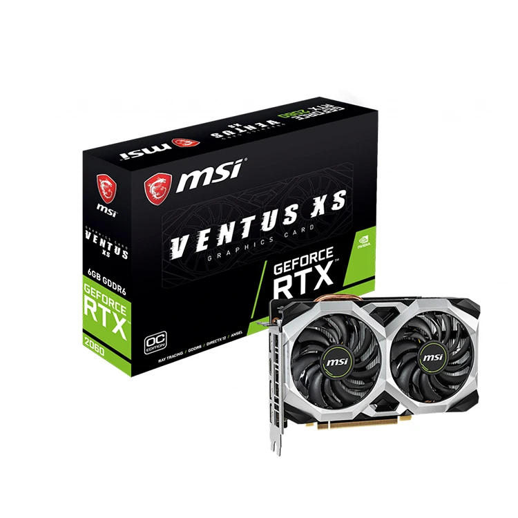 

MSI NVIDIA GEFORCE RTX2060 VENTUS XS 6G OC GDDR6 14Gbps Game Graphics Card