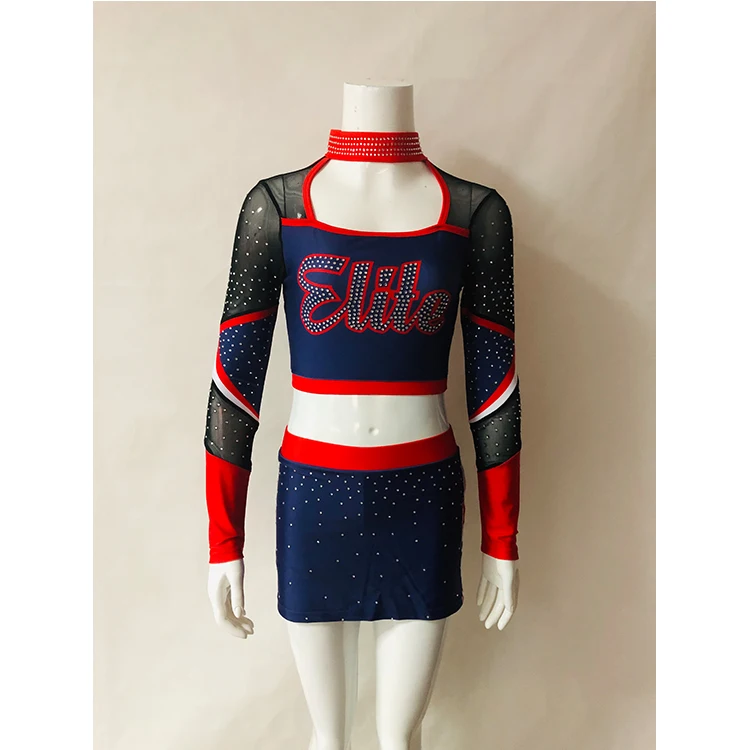 

school girls youth long sleeve cheerleading uniforms sublimated