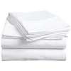Queen size poly cotton hotel white bed sheet