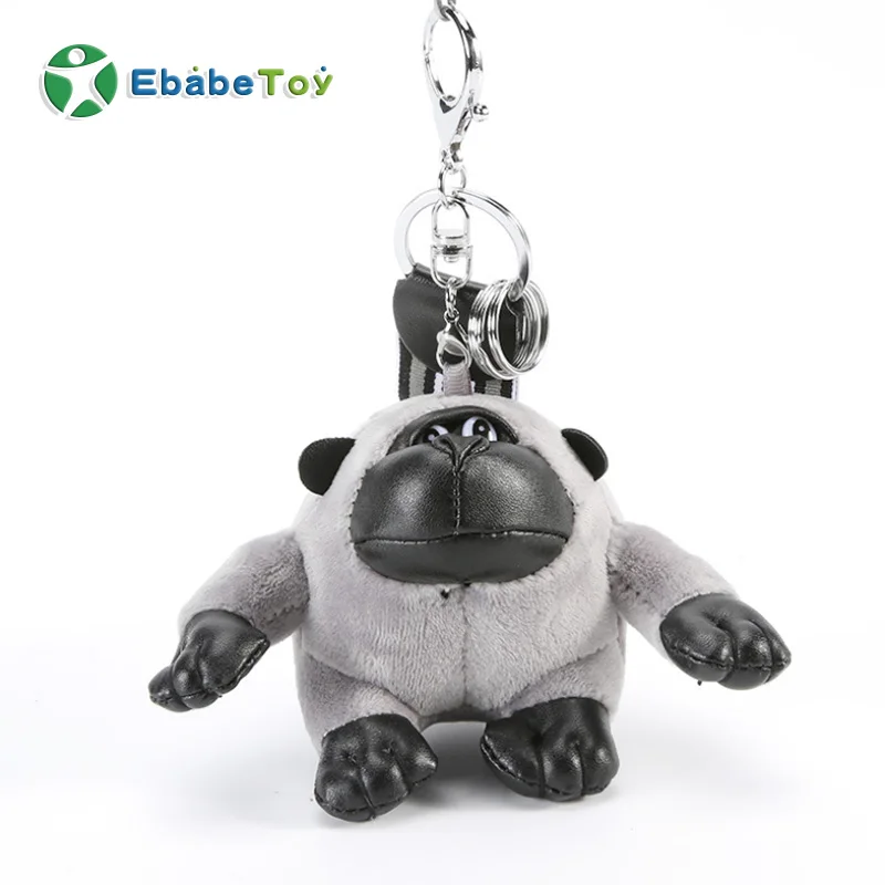 
OEM Custom toys keychain monkey keyrings plush toy bag hanging toy Gorilla stuffed soft monkey keychain 