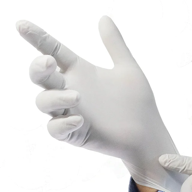 grey latex gloves