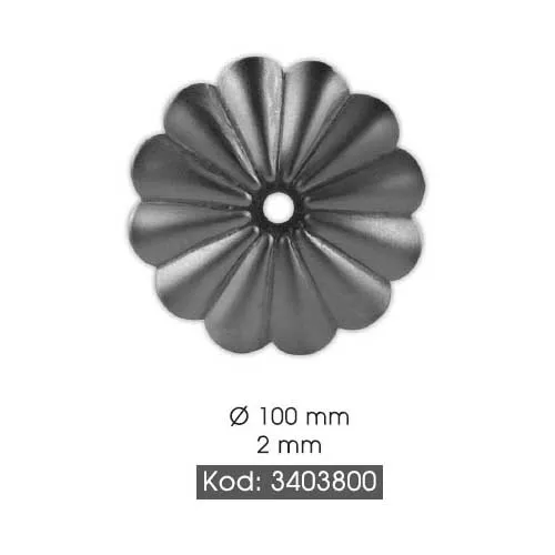 
Rosette Decorative Wrought Iron Rosette forged flower Gate Ornaments Turkish Made Component - Marmara 