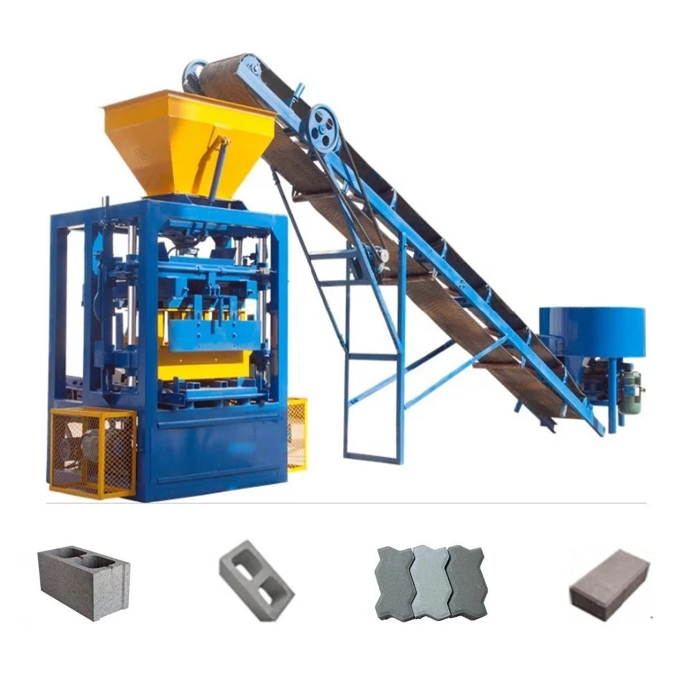 
Semi automatic cement brick making machine equipment paver block machine QT4-24 
