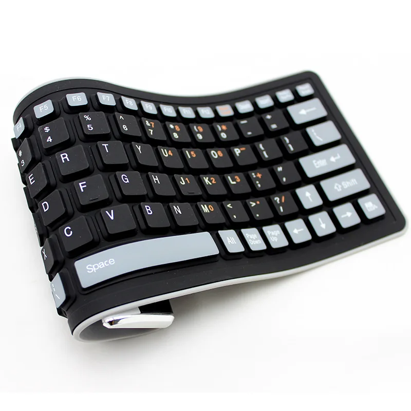 

Flexible and Foldable Waterproof OEM Language USB Silicone Wired Keyboard