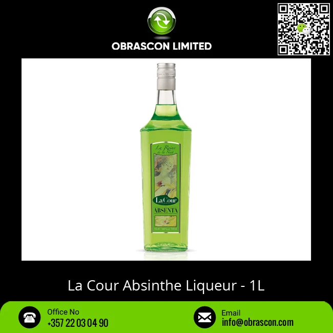 
89.9% Alcohol La Cour Absinthe Green 700ml Liqueur 