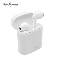 

tws Fashion portable Charging box Magnetic contact charging true wireless earphones Settpower i7s