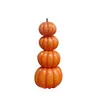 Stacked pumpkins without face halloween decoration
