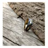 CUSTOM HANDMADE DAMASCUS RINGS- Damascus Steel Ring Brass Liner DR-005