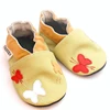 Soft sole baby shoes Handmade butterfly olive white red Bebes fille cuir souple chaussons Krabbelschuhe porter Ebooba
