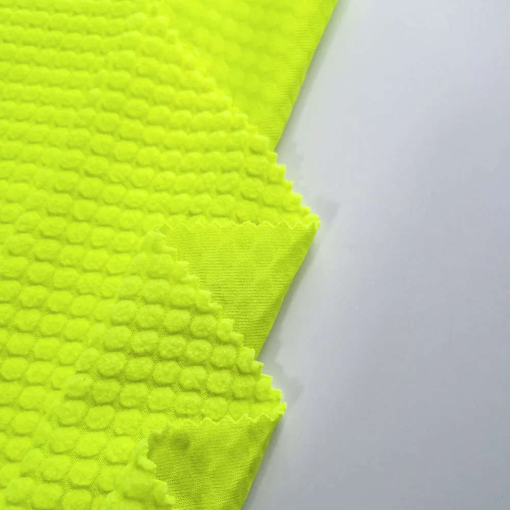 
polyester knit plush fabric per meter soccer PK polar fleece fabric chunky knit fleece fabric for sports top track suit 2072 