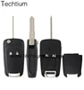 high quality 2 button modified folding flip remote car key shell case for chevrolet cruze key with battery clamp