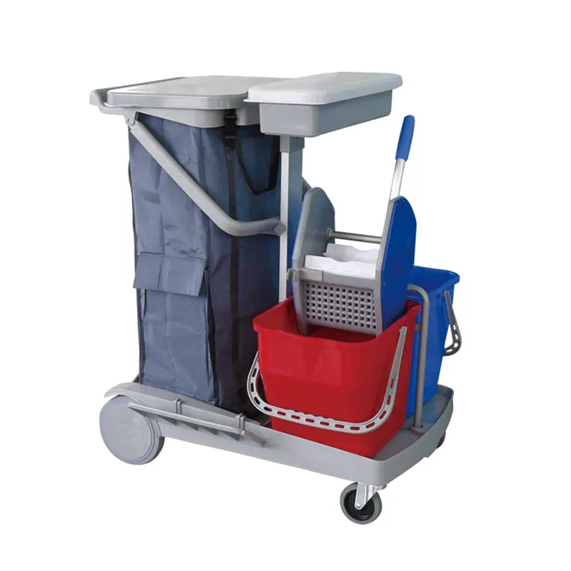 
Newest Plastic Down press Mop Bucket Multipurpose Household Cleaning Service Trolley 