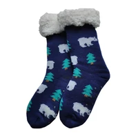 

Double Layer Crew Socks Sherpa Fleece Lined Nonskid Cozy Winter Socks