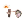 Designer Rose Gold Plated 925 Silver Bio Tourmaline Gemstone Beautiful Ring Jewelry Manufacturer