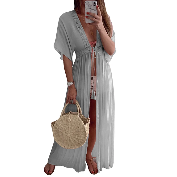 

Lover-Beauty New Design Stripe Front Maxi Flower Girl Long Dress Woman Summer Casual Dress, As show