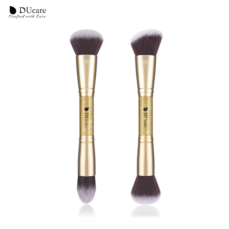 

DUcare Premium Quality Double End Makeup Brush Set 2PCS D01, Gold