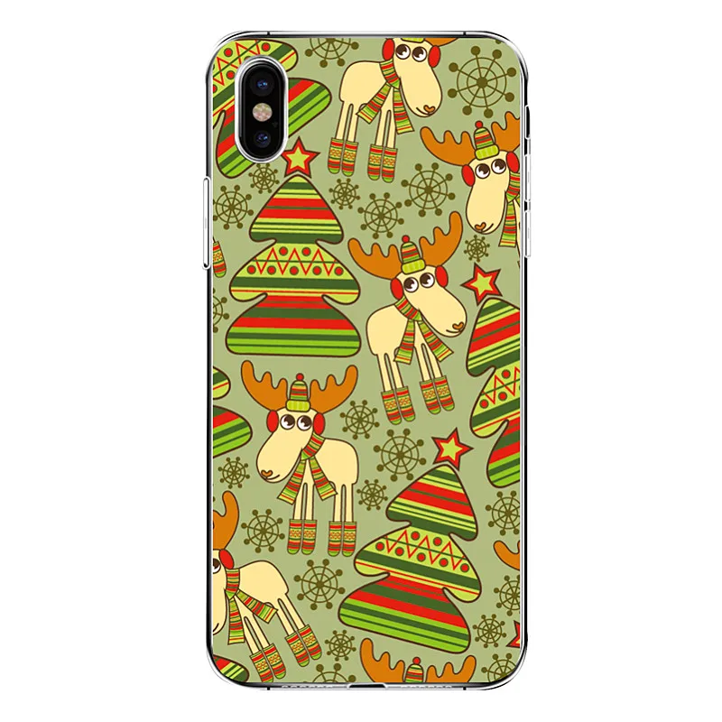 
Christmas tree Gift Socks pattern Soft TPU Mobile Phone Case For iPhone XS XR 