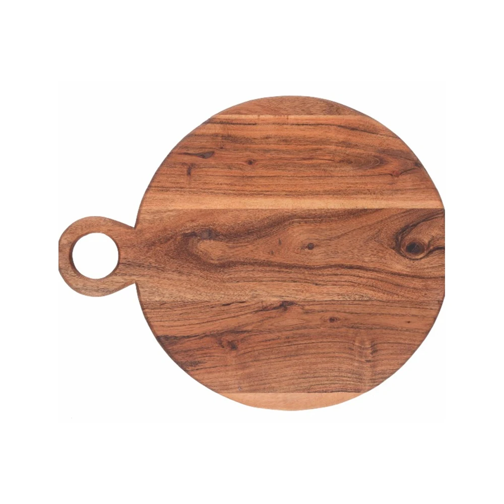 round wooden chopping board