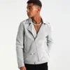 Pakistan leather jacket men motorcycle pig split genuine leather jacket cheap price