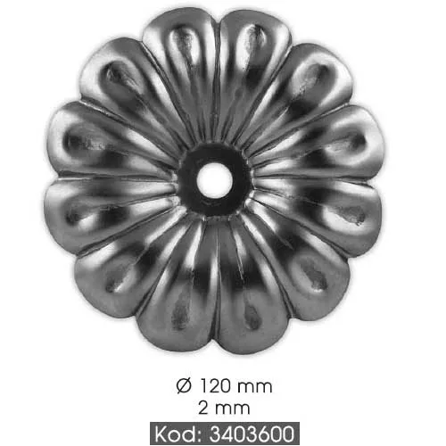 
Rosette Decorative Wrought Iron Rosette forged flower Gate Ornaments Turkish Made Component   Marmara 