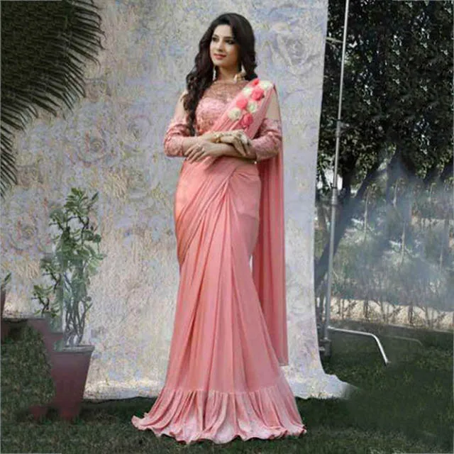 new latest saree party wear