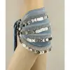 Cheap New Polyester Women Hip Scarf Set Tribal Professional Blue Arab/Egyptian/Turkish Sexy Belly Dance Costume Scarf