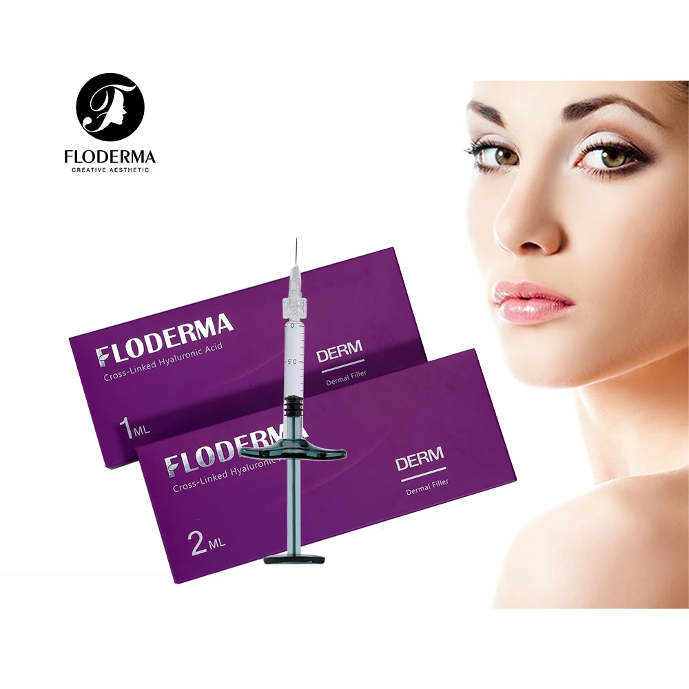 

Floderma hyaluronic acid private label beauty care Derm 2ml for lip fullness, Transparent