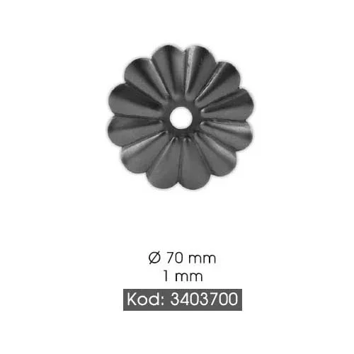 
Rosette Decorative Wrought Iron Rosette forged flower Gate Ornaments Turkish Made Component - Marmara 