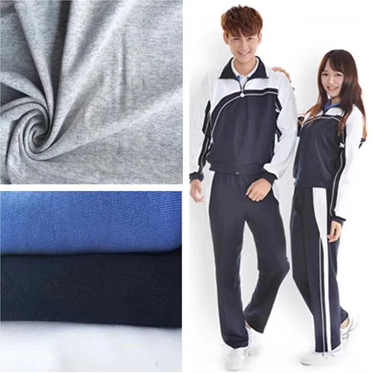 
eco sustainable CVC circulars knitting polyester cotton pique structure uniform pique fabric by yard for school uniforms 2009 