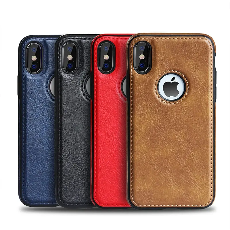 2019 Luxury Vintage PU Back Ultra Thin Cover For Iphone Case Leather