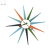 wholesale modern decor multi colorful start shape wood wall clock