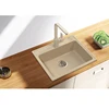 Composite solid surface kitchen sink artificial stone single bowl kitchen sink top mount
