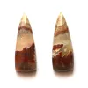 Natural Crazy Lace Agate Smooth Long Trillion 10x30mm cabochons Loose Gemstone Beads