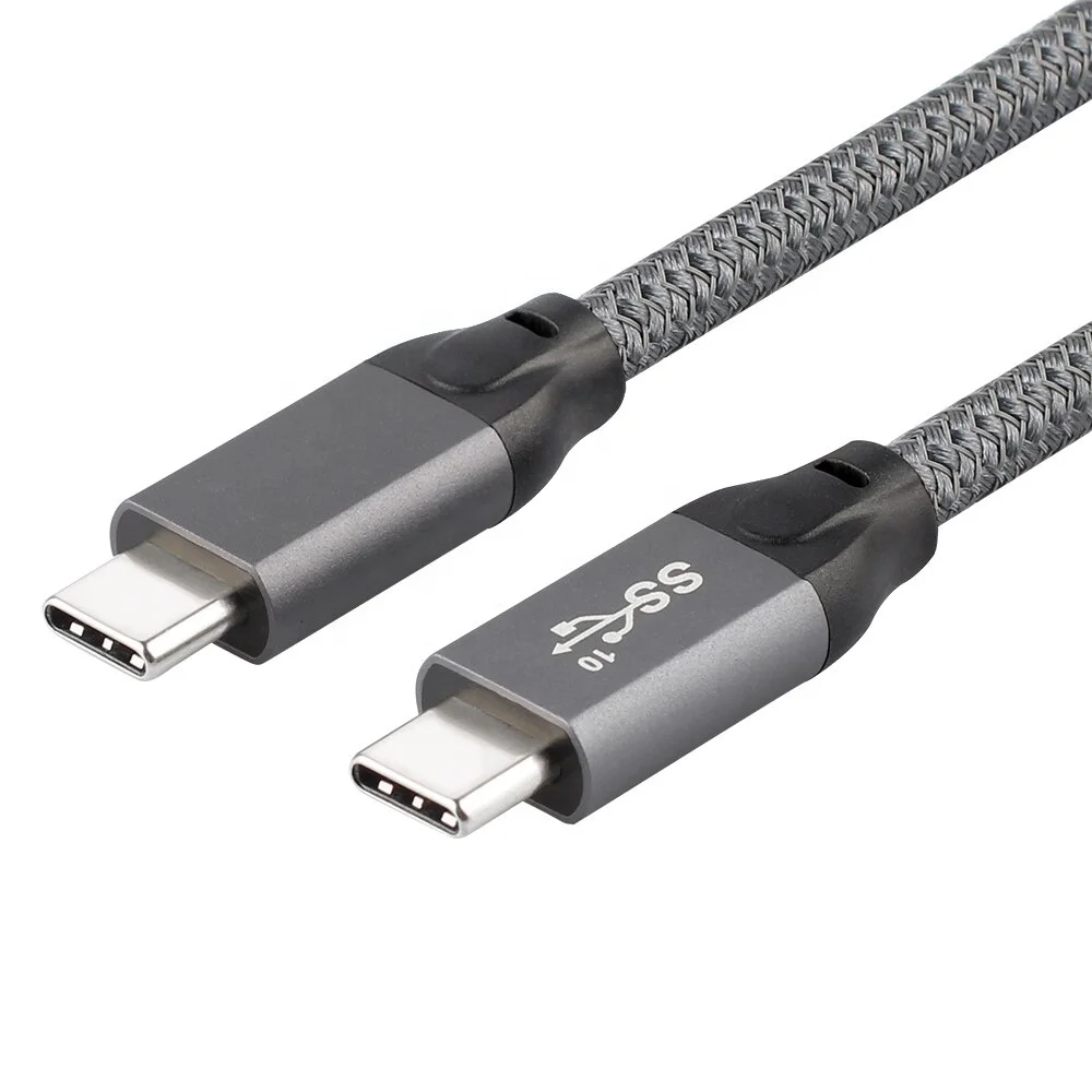 

ULT-unite New Arrival USB 3.1 Gen 2 Type C Full Featured 5A 100W USB-C to USB-C Cable with E-Marker Chip, Grey