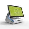 Double screen touch 15.6 inch android system pos terminal machine with 80mm integrated thermal printer