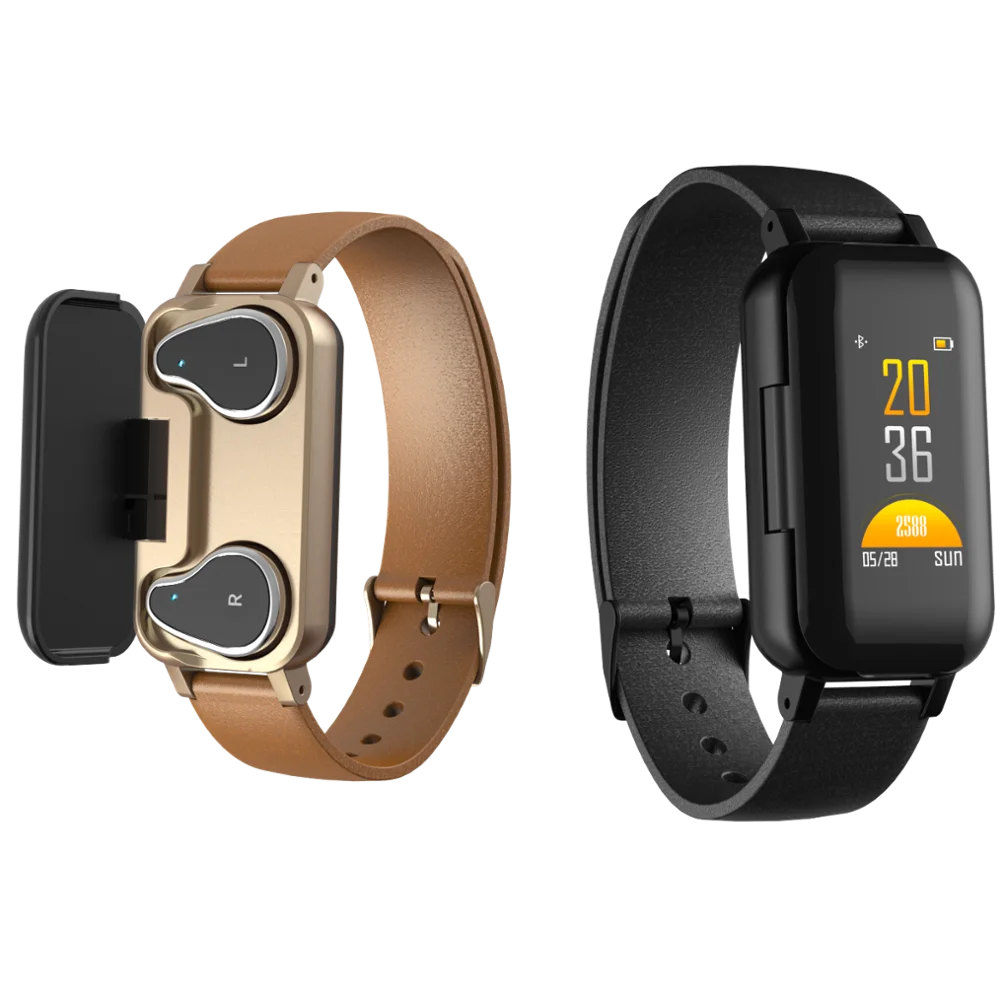 

New Smart Watch Band with Dual Wireless Tws Earphone For Mobile Phones