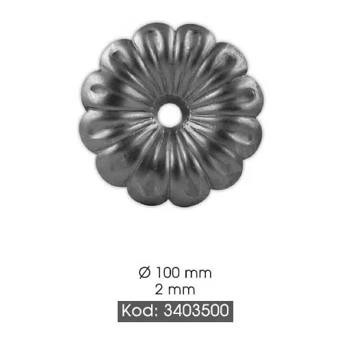 
Rosette Decorative Wrought Iron Rosette forged flower Gate Ornaments Turkish Made Component - Marmara 