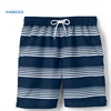MGOO OEM best black and white stripe print swimwear 100% polyester custom size best sale boardshorts mens